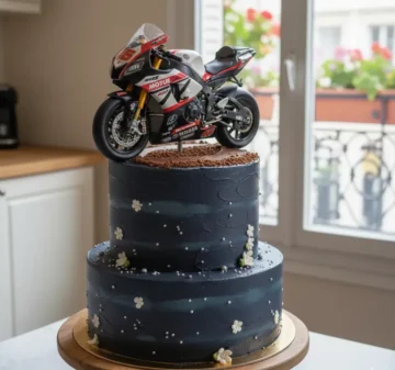 Gâteau Moto 3D : Mon Tuto Pâtisserie Pour un "Cake" d'Anniversaire Épique !