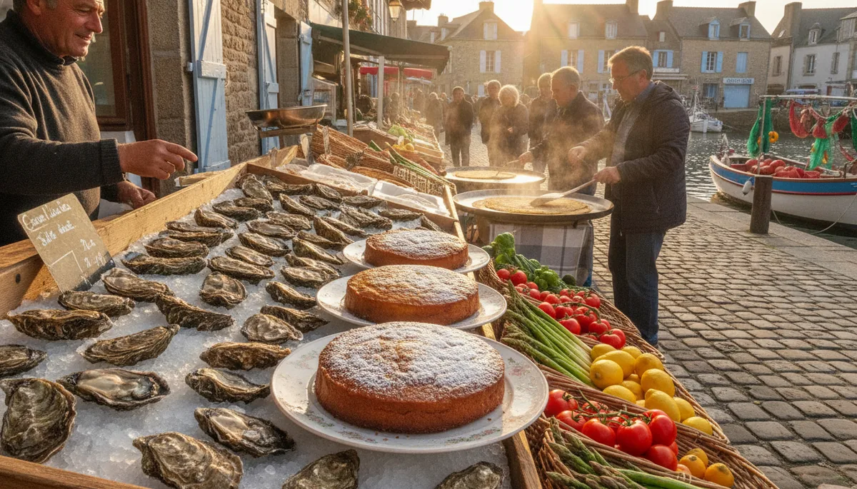 spécialités gourmandes Pornic gâteau nantais huîtres marché vieux port